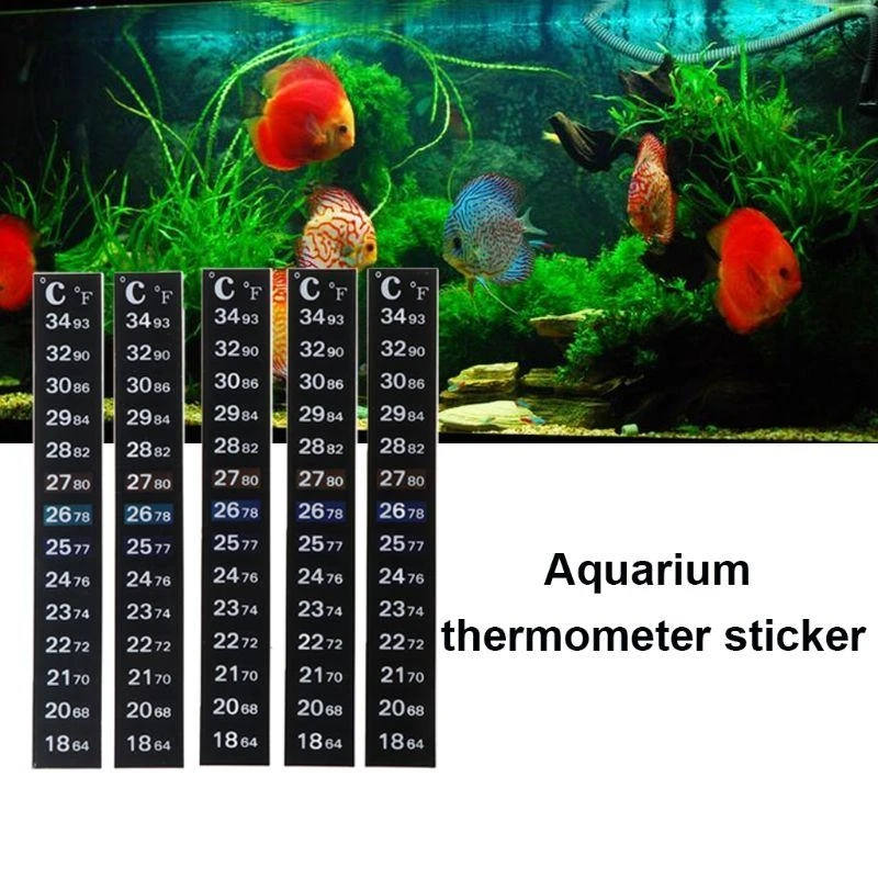 Y1AD 5PCS Verticale Digital Temperatuur Display Thermometer Strip Sticker Huishouden