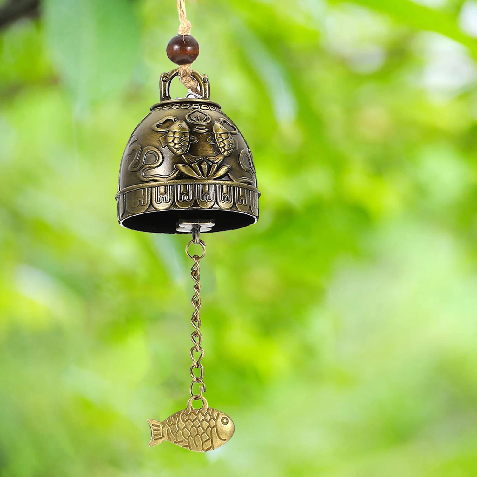 

Wind Chime Decorative Bell Metal Home Hanging Outdoor Retro Zinc Alloy Fengshui Bell Wind Chime nament Garden Wall Decor