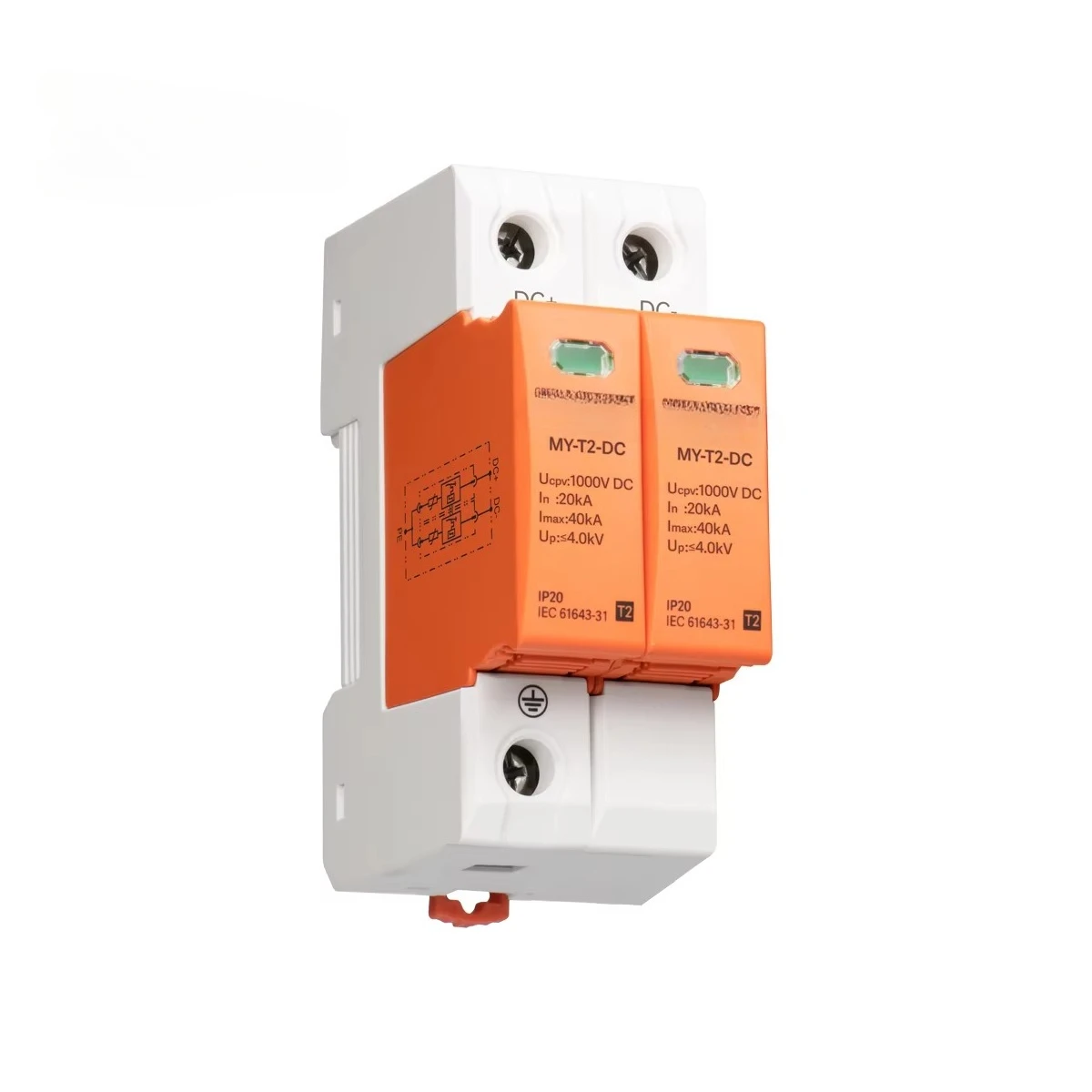 4P Power Surge Protection Device 40KA AC Surge Lightning Protection SPD for power system