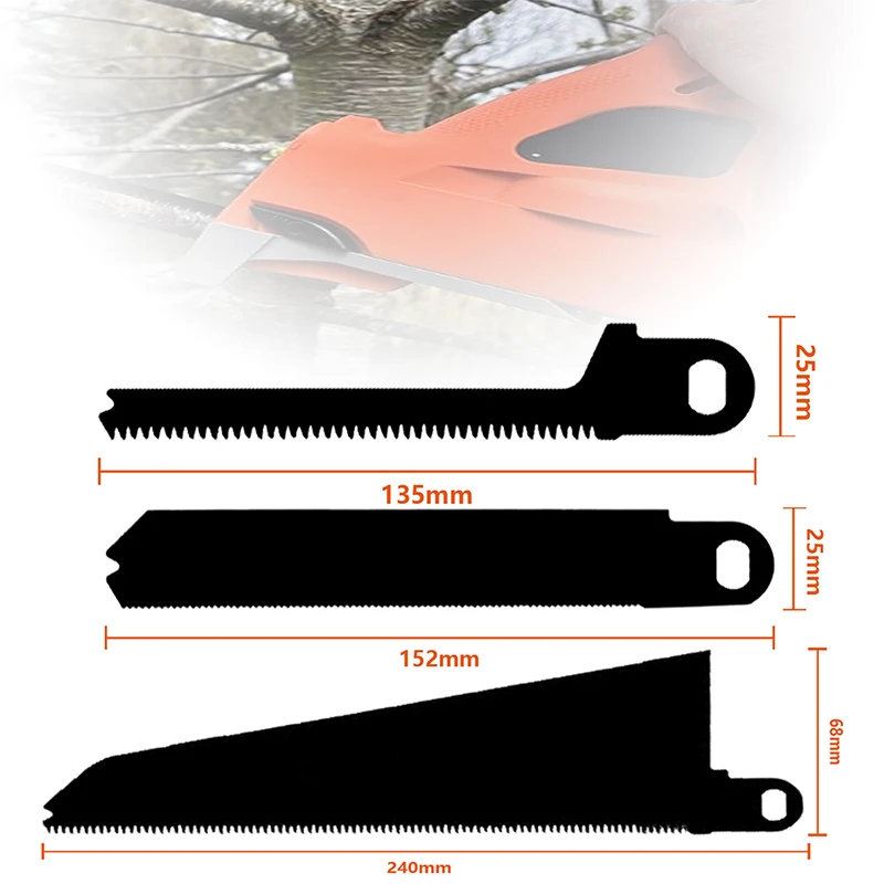 Lâmina de serra elétrica de mão de substituição preta, compatível com serra de navegador Black + Decker, lâmina de corte de madeira/metal/plástico, 1 peça