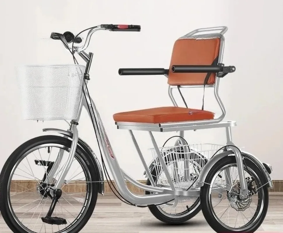 Suitable for Tricycle Adult Pedal Three Wheel Bike for Seniors Outdoor Fitness Ride