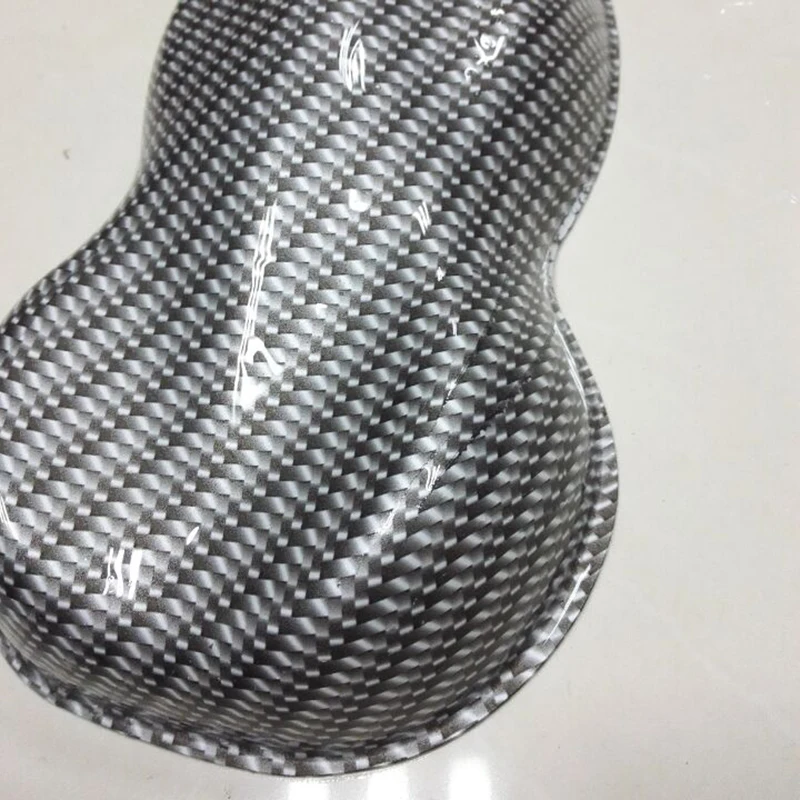 WDF0001  10 Square Meters 0.5m Width Super 5D Carbon Fiber Water Transfer Printing Film Black And Silver