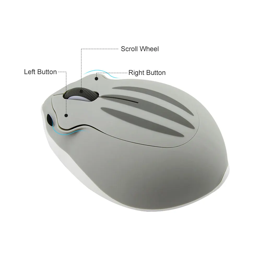 CHUYI New Wireless Mouse Cute Hamster Design Mause 2.4G 1200 DPI Portable Computer Mice Gaming Gifts For Computer Laptop PC