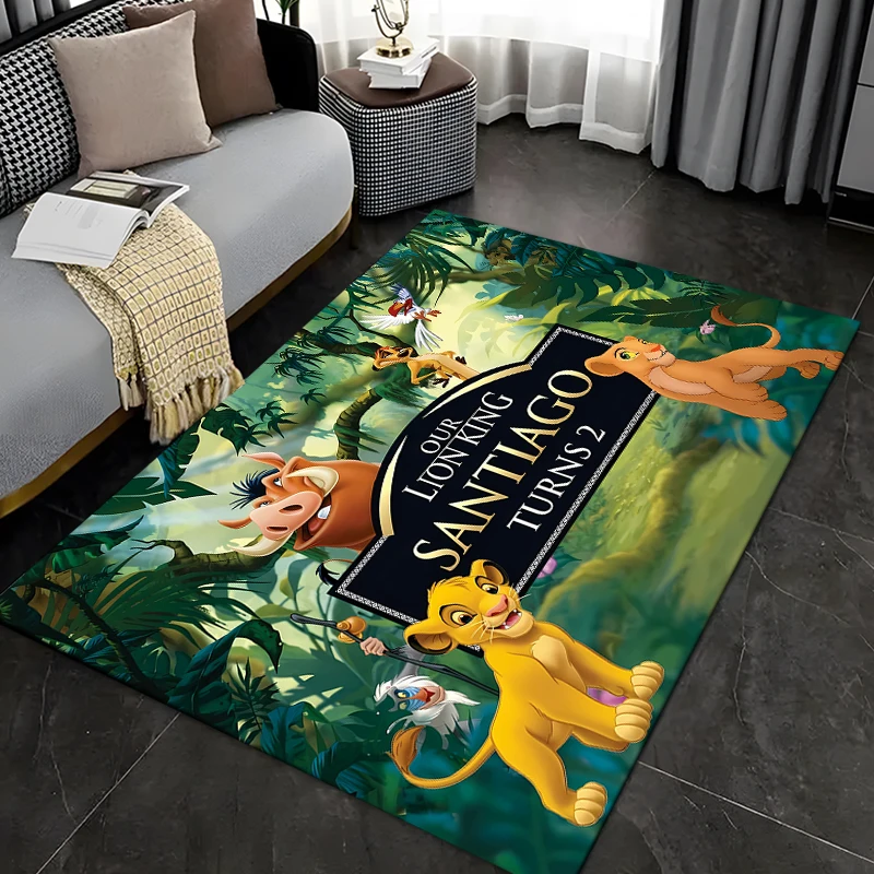 Disney The Lion King Area Rug,Carpet for Home Living Room Bedroom Sofa Doormat Kitchen Decor,Non-slip Floor Mat Area Rug