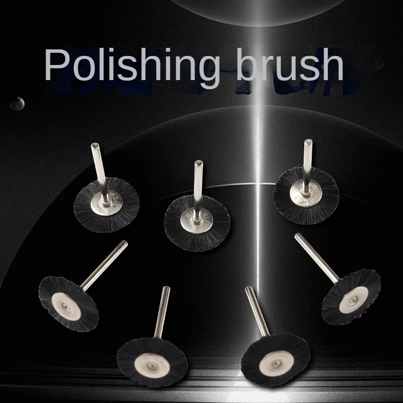 

Pig hair brush brown imported mould mirror polishing brown electric grinding machine polishing sweep MAO 3 mm handle