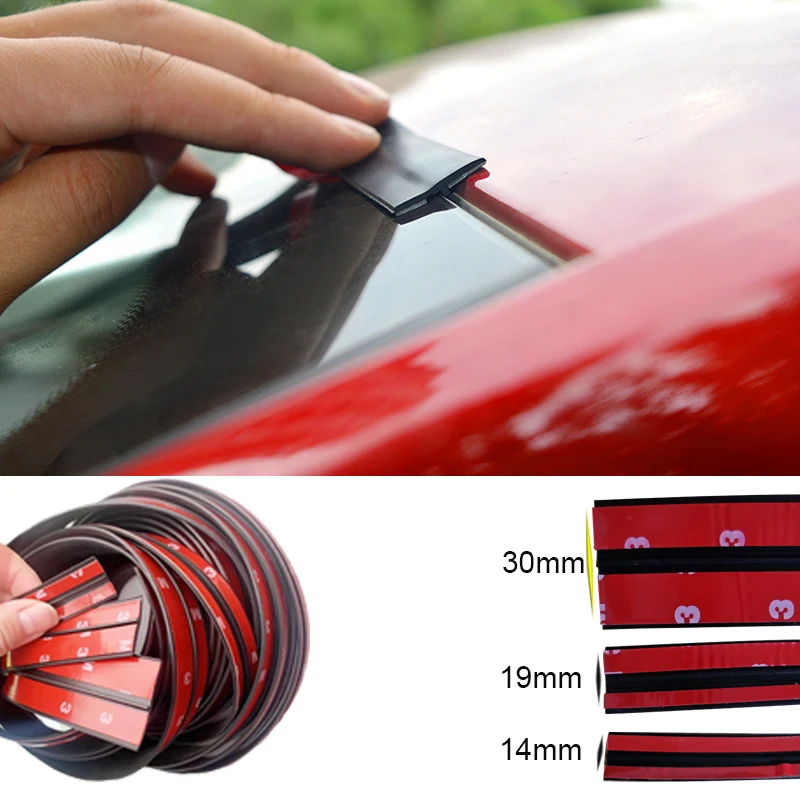 Tiras de sellado de goma para coche, pegatina protectora de sellado automático, borde de ventana, parabrisas, techo, accesorios de aislamiento acústico, 30mm