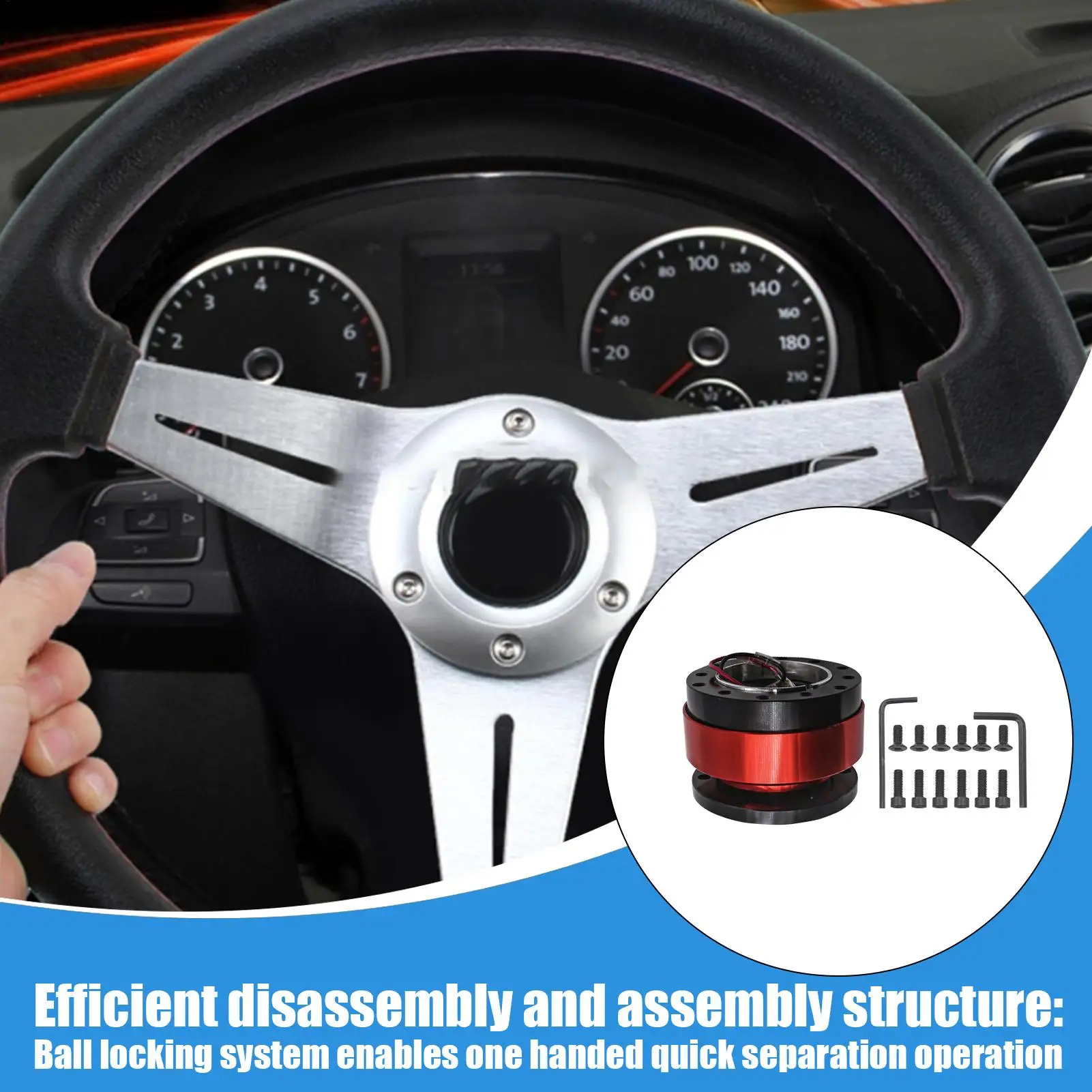 

Быстросъемная ступица рулевого колеса, быстроразъемный адаптер для гоночного руля, съемный компактный адаптер, регулируемая замена для