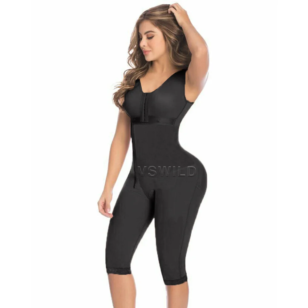 Ladies Front Opening Side Zip And Knee Shapewear Lace Shapewear Slimming Shorts Bodyshaper Women Women'S Home Wear