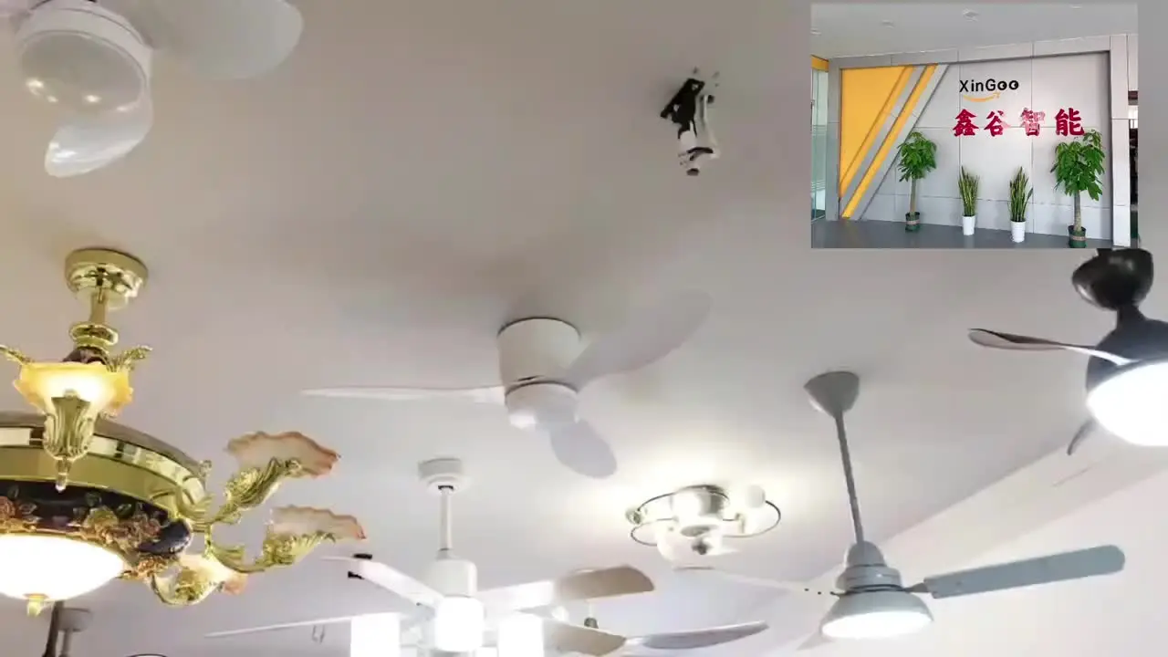 Ventilatore da soffitto Lampada da soffitto intelligente Lampada da soffitto per camera da letto Ristorante Lampada da soffitto per ventilatore elettrico Lowfioor per uso domestico Stile nordico