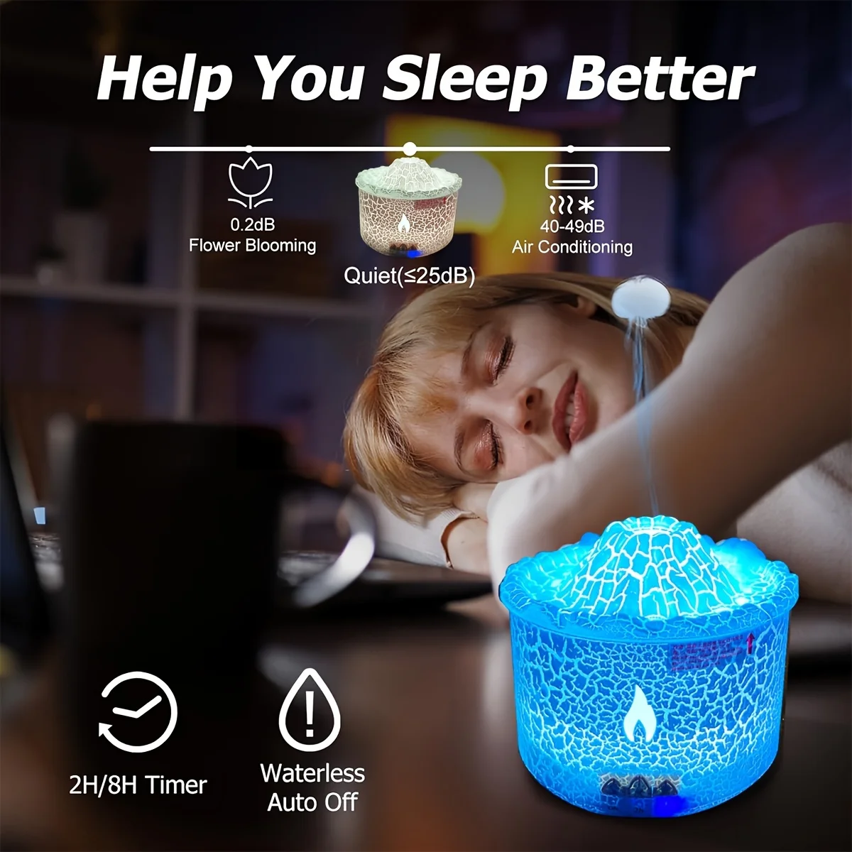 Zapachowy olejek eteryczny dyfuzor 300 ML wulkan i płomień nawilżacz dają 2.11 uncji kolekcja hotelowa olejków eterycznych 7 kolorów światła