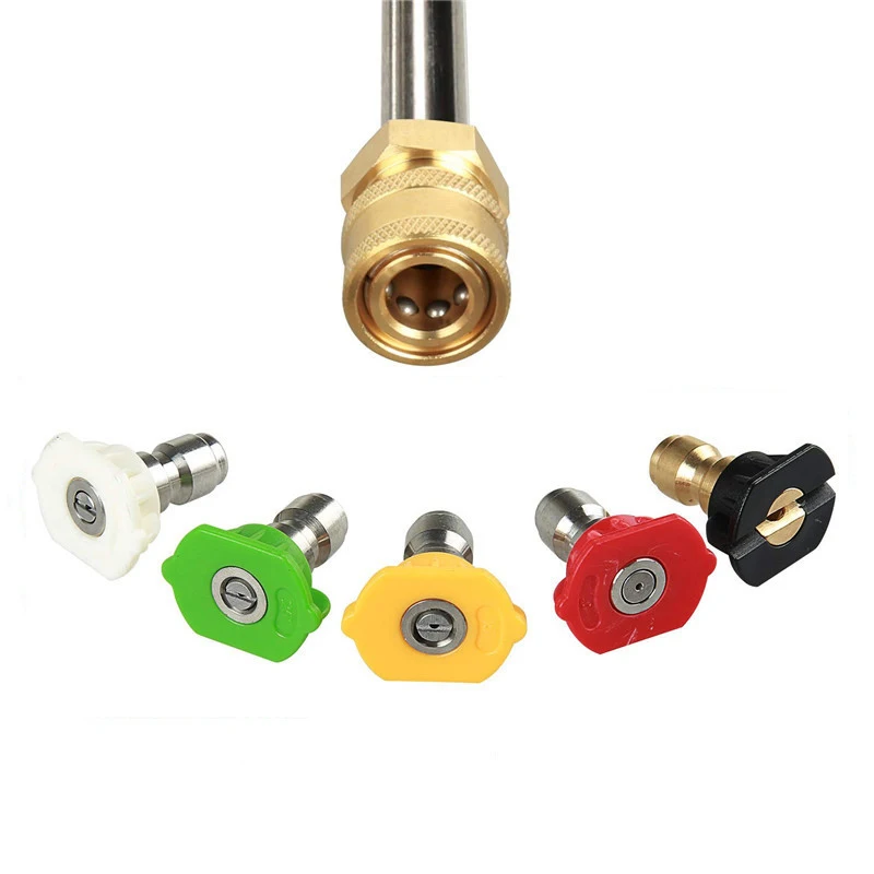 

Exceptional Durability with Stainless Steel Extension Lance Wand and 5 Spray Nozzle Tips for High Pressure Washer