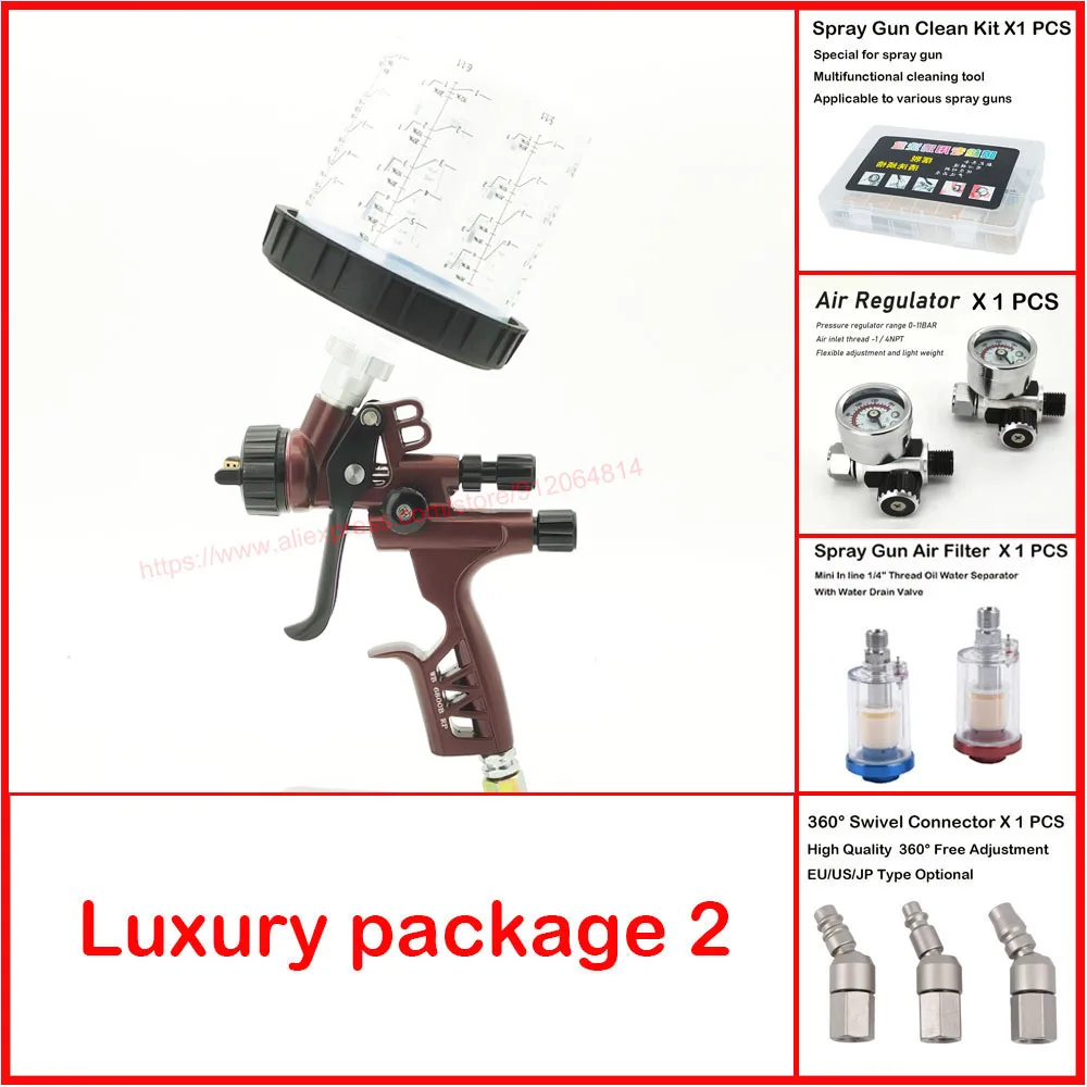 High Quality Spray Gun 6800B Painting Gun 1.3mm Nozzle High-performance Paint Gun Water Based Air Spray Gun For Car Painting