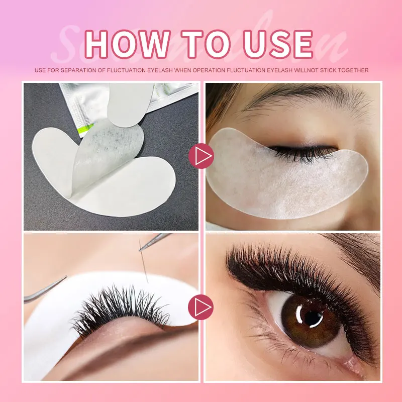 50pcs Eyelash Extension Patch Grafted Eyelash Extension Eye Paper Patch Under The Eye Pad Hydrating Eye Paper Patches Makeup