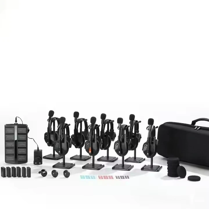 WT9S full duplex wireless earphone intercom system 500m communication remote walkie-talkie