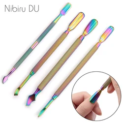 Stainless Steel Cuticle Pusher Professional Double-Sided Dead Skin Remover Gel Nail Polish Peeler Scraper Manicure Nail Art Tool