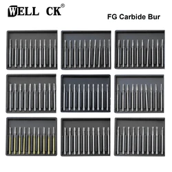 10Pcs/Box WellCK FG Bur Dental Burs Pear-Shaped Type Dia 1.6mm For High Speed FG330 FG556 FG245 FG34