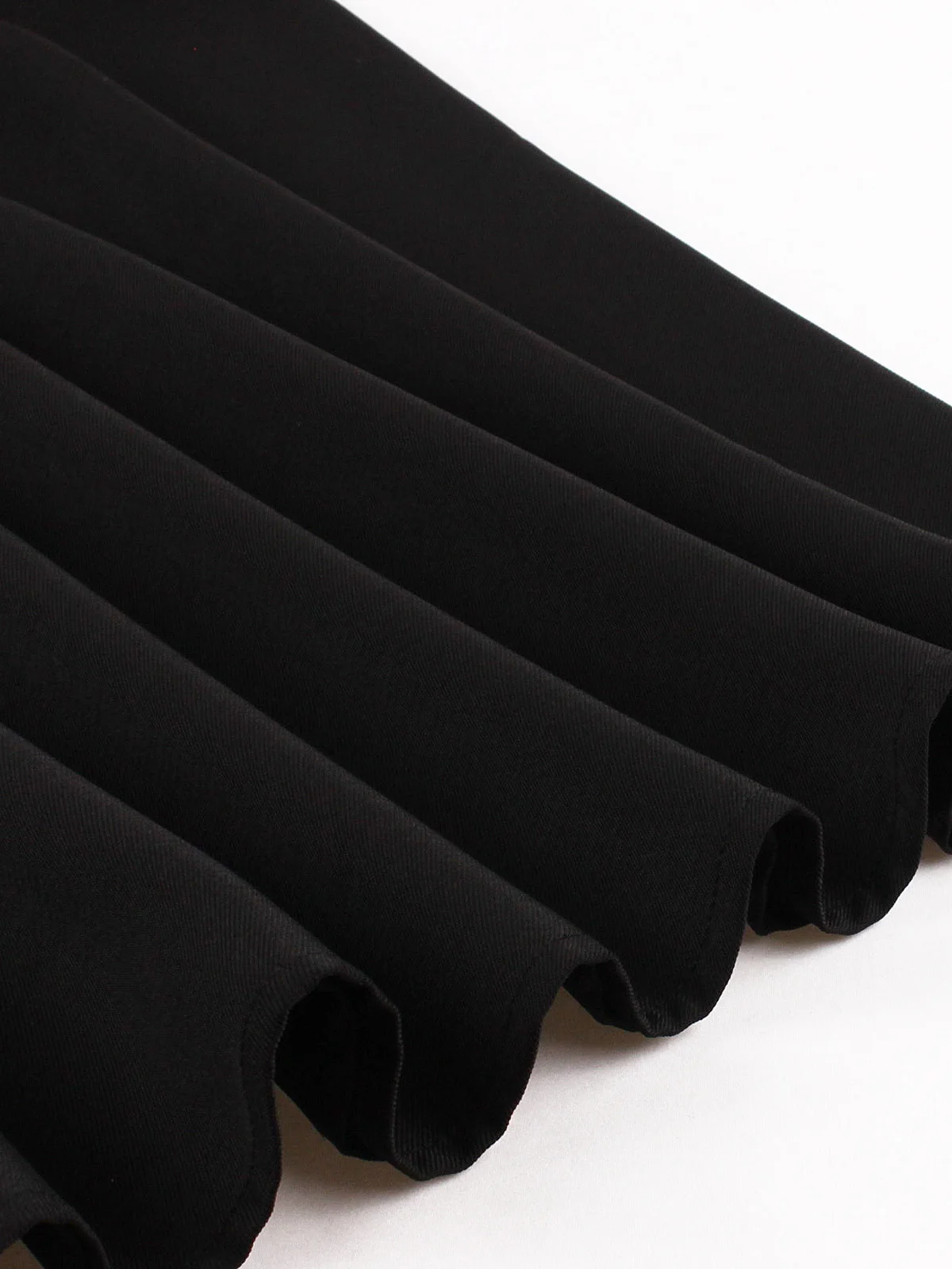 Tonval Vestidos elegantes blancos con contraste negro formal con cuello entallado para mujer Vestido largo vintage con bolsillos y dobladillo acampanado