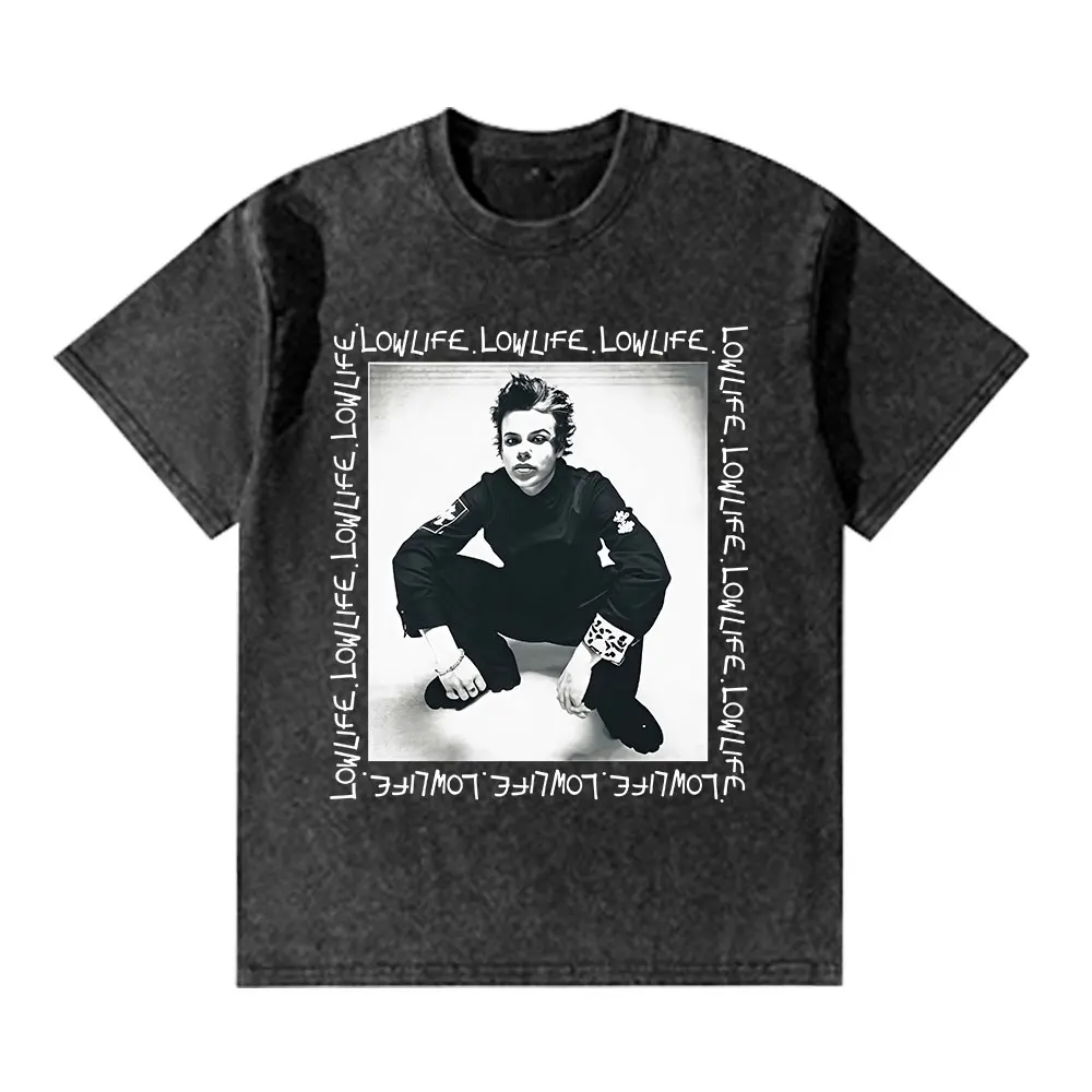 

Винтажная футболка с принтом Yungblud для мужчин и женщин, повседневные хлопковые топы с короткими рукавами 100_, унисекс, футболки в стиле хип-хоп, альтернативный рок