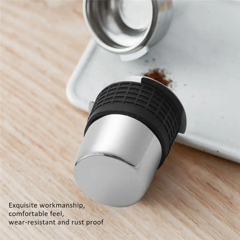 AS94-51Mm Coffee Dosing Cup Sniffing Mug For Espresso Machine Wear Resistant Stainless Steel Coffee Dosing Cup-Silver Easy Insta
