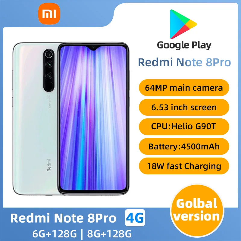 Xiaomi Redmi note 8pro  4G Unlocked 128G 6.53inch Screen All Colours Good Condition used phone