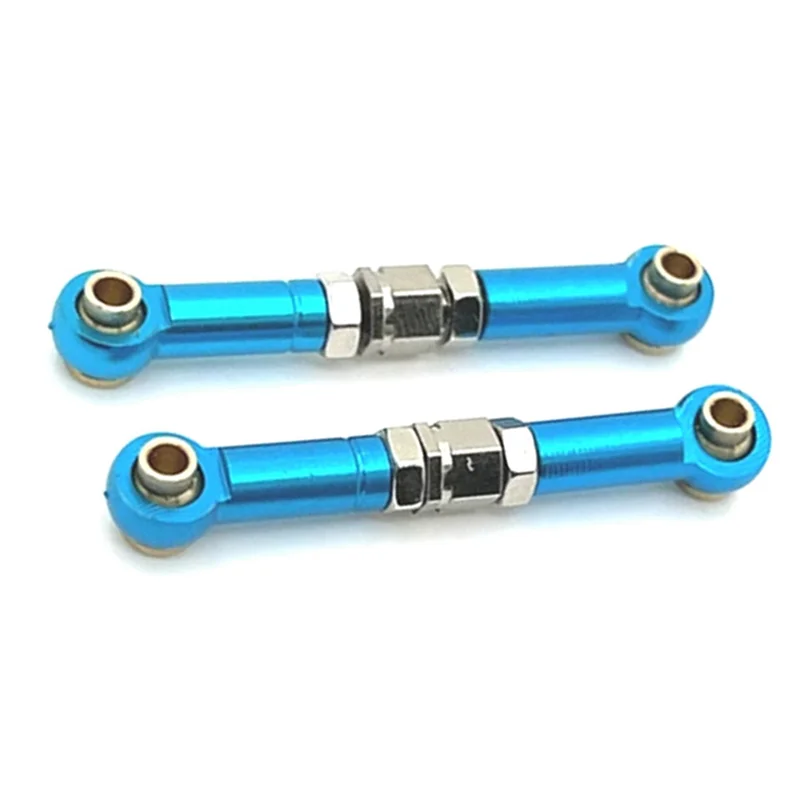 JABS-4X varilla de enlace de dirección delantera de aluminio para MJX 1/14 14209 14210 piezas de mejora de coche RC azul