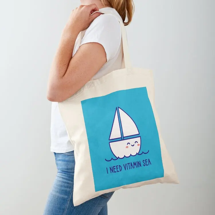 

I Need Vitamin Sea. Cute Boat Sailing Tote Bag shopper bag women Women's bag personalized tote