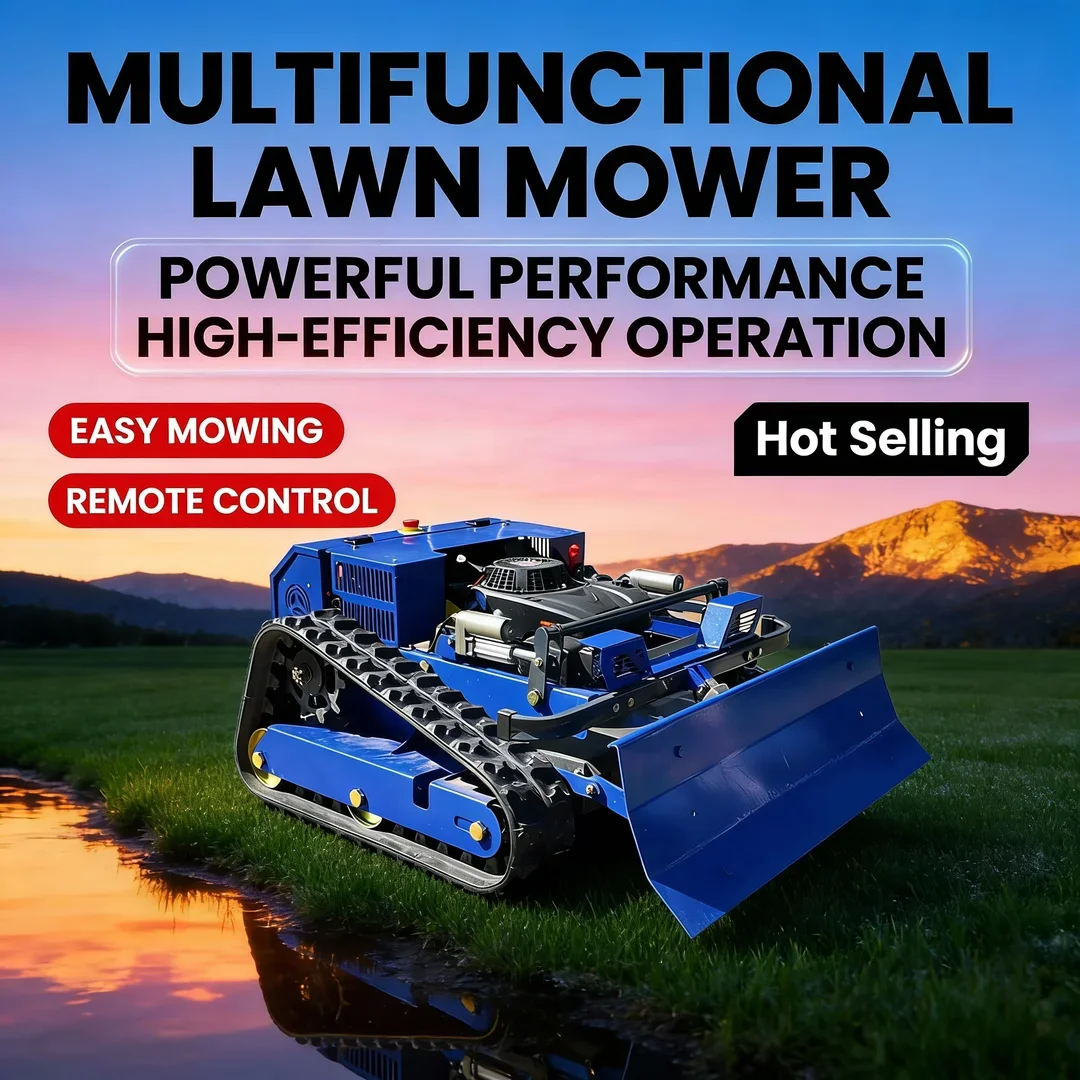 

Customized Lawn Mower with Snow Shovel - Remote Operated Cordless Low Noise Grass Cutter for Home Yards