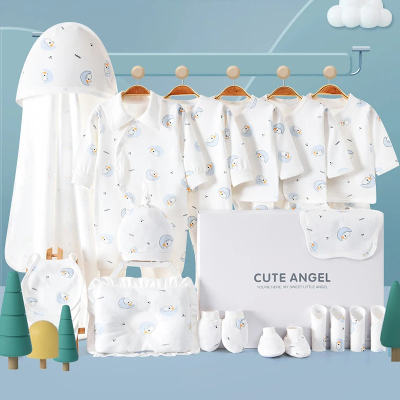 IYEAL Cotton Baby Gift Set 0-6 M Autumn Winter Kids Clothes Suit New Born Clothing Family Gifts 19-25PCS Newborn Baby Clothes