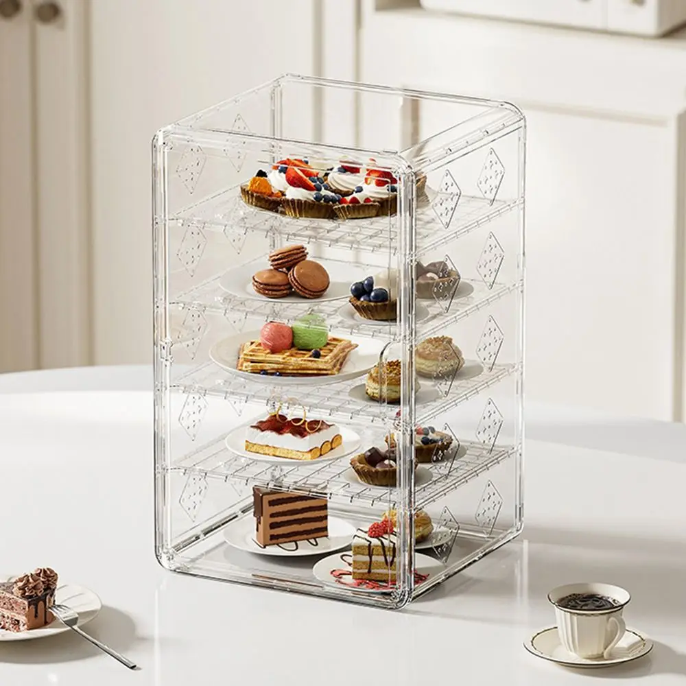 New Acrylic Food Cover Transparent Smooth Surface Cup Holder Multipurpose Kitchen Storage Box Dish Storage Organizer