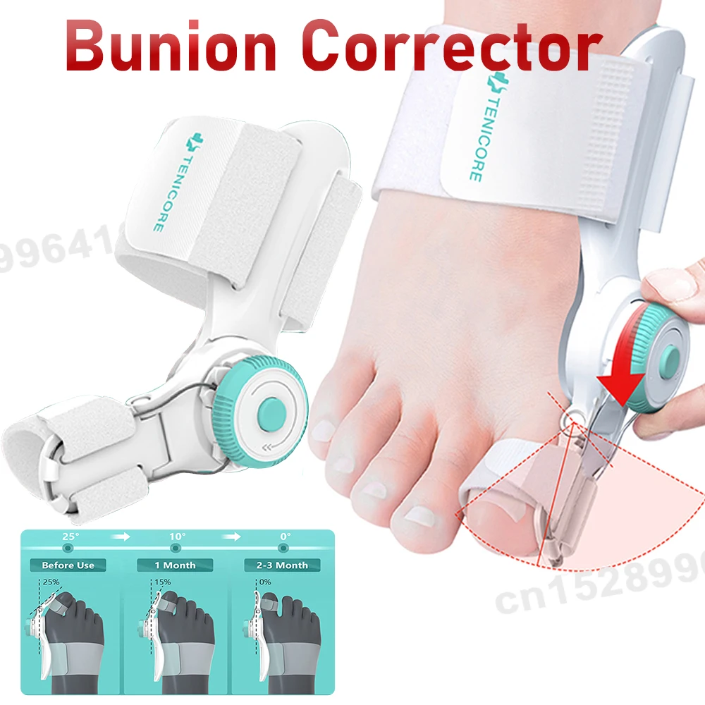 Unisex Foot Hallux Valgus Braces Relieve Pain with Knob Toe Straightener Corrector Rotatable Adjustable Daily Wear for Foot Care