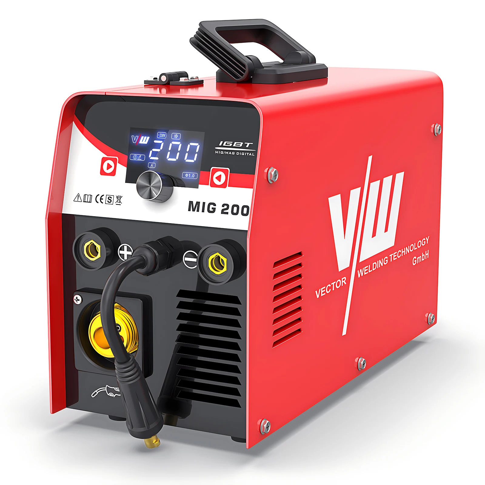 Stahlwerk &Vector 4in1 MIG200 Mig Welding Machine 200AMP MIG TIG MMA Aluminum Portable Arc Welders