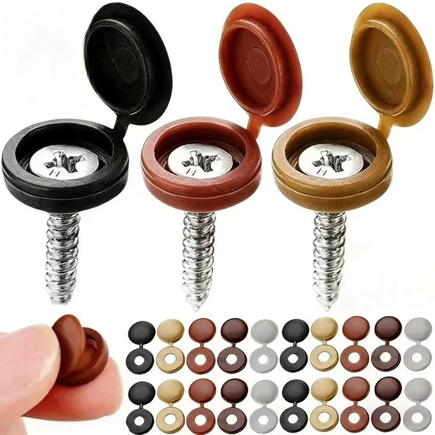80pcs Mirror Finish Nail Head Cap, Self-Tapping Screw Caps, Plastic Covers, Blank Caps, Ugly Caps, M5 Screw Caps, Dust Covers
