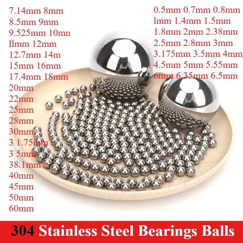 

304 Stainless Steel Balls 1mm 2mm 3mm 4mm 5mm 6mm 7mm 8mm 9mm 10mm 12mm 15mm 18mm Precision Bearings Ball Bearing Roller Beads