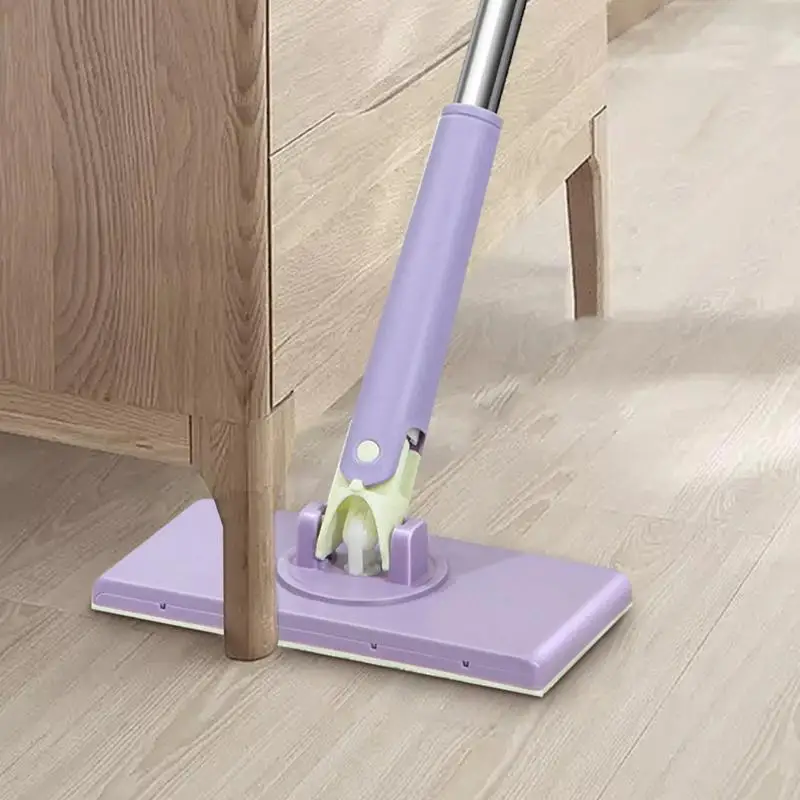 Automatic Cloth Changing Mini Mop Lazy Flat Mop Floor Cleaner With 360 Rotation Home Cleaning Mop With Push-Pull Cloth Changing