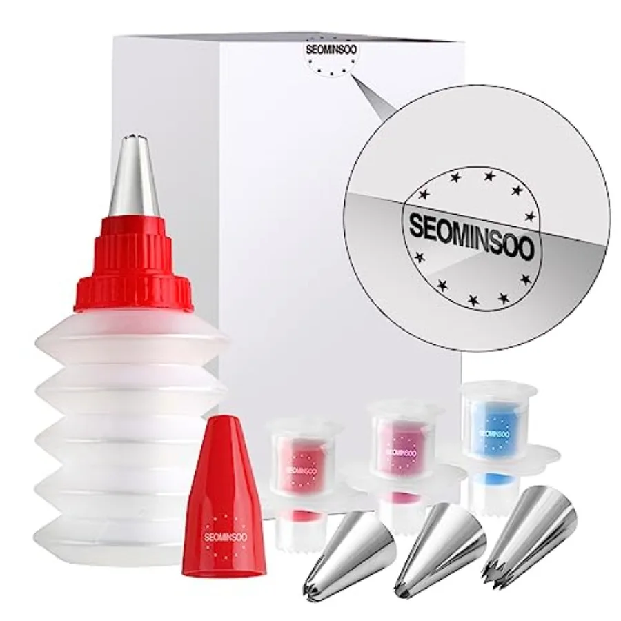 3 шт. пластиковый инструмент для удаления сердцевины торта, плунжер для кексов, форсунка для выпечки и инжектор для кексов, украшение глазури, набор из 3 предметов из нержавеющей стали Ste