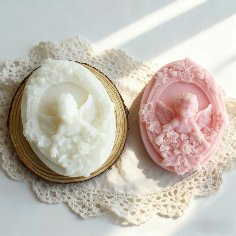 Aromatherapy Wax Pendant Silicone Mould Cute Baby Gypsum Plaster Molds For Car Decor DIY Soap Clay Crafts