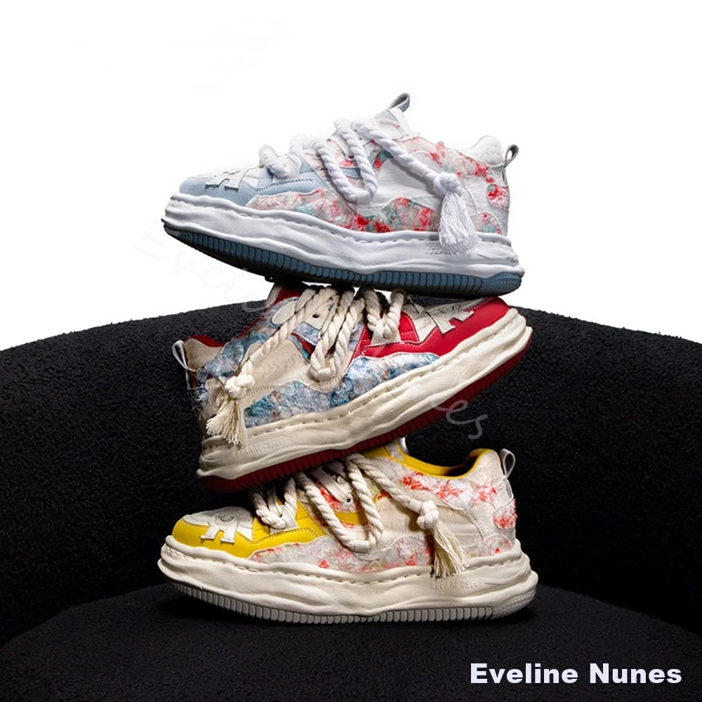 Punk-style Casual Street Skate Shoes Men/women Versatile Height-increasing Shoes with Soft Soles 2026 Lace Up Platform Sneaker