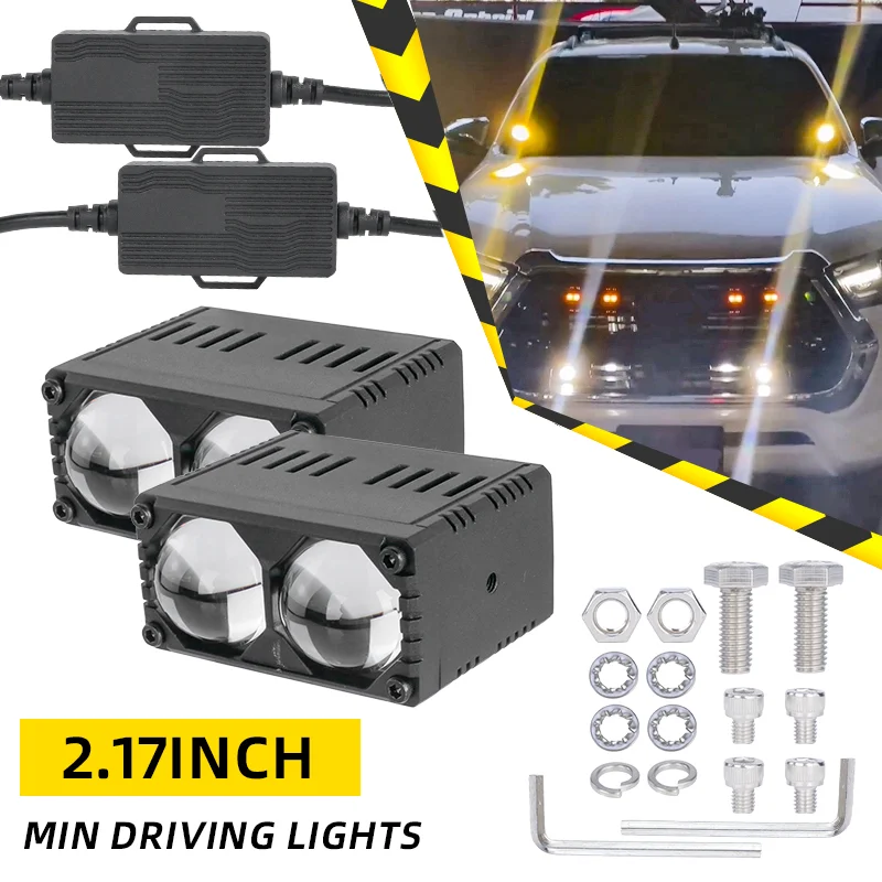

Senlo Double Colors Led Strobe Motorcycle Headlight Fog DRL Lamp Car Universal Motorbike ATV Bulb High Brightness 90W 12V-24V