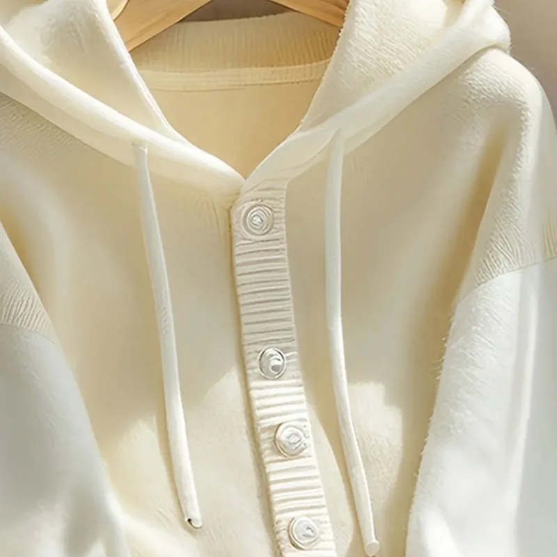 

Autumn Winter New Hooded Cardigan Sweater Women Patchwork Knitted Coat Female Vintage Sweet Long Sleeve High Quality Ladies Tops