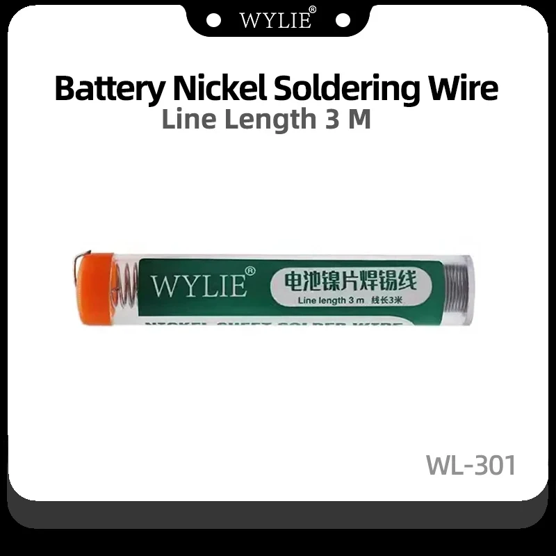 

WYLIE WL-301 Battery Nickel Soldering Wire Mobile Phone Battery Nickel Soldering High Purity Multi-Functional Tin Wire