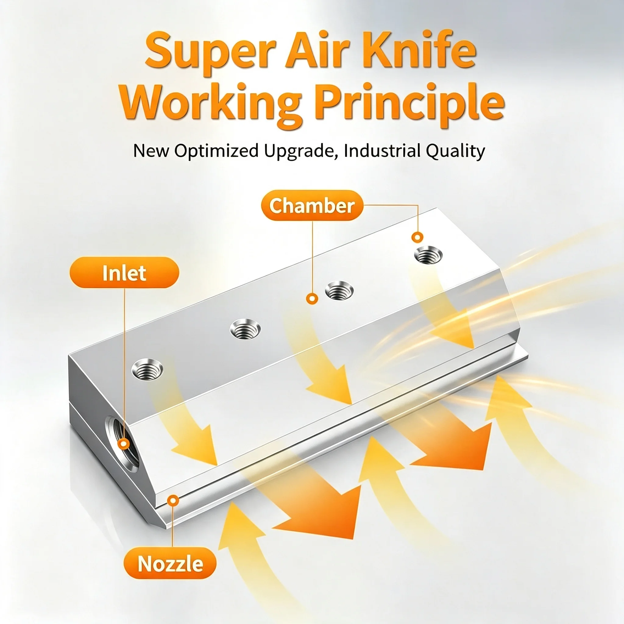 Knife 30-2100mm Industrial Blower-powered Knife Nozzle, Air Knife,super  Knife, Compressed Knife Aluminium Alloy