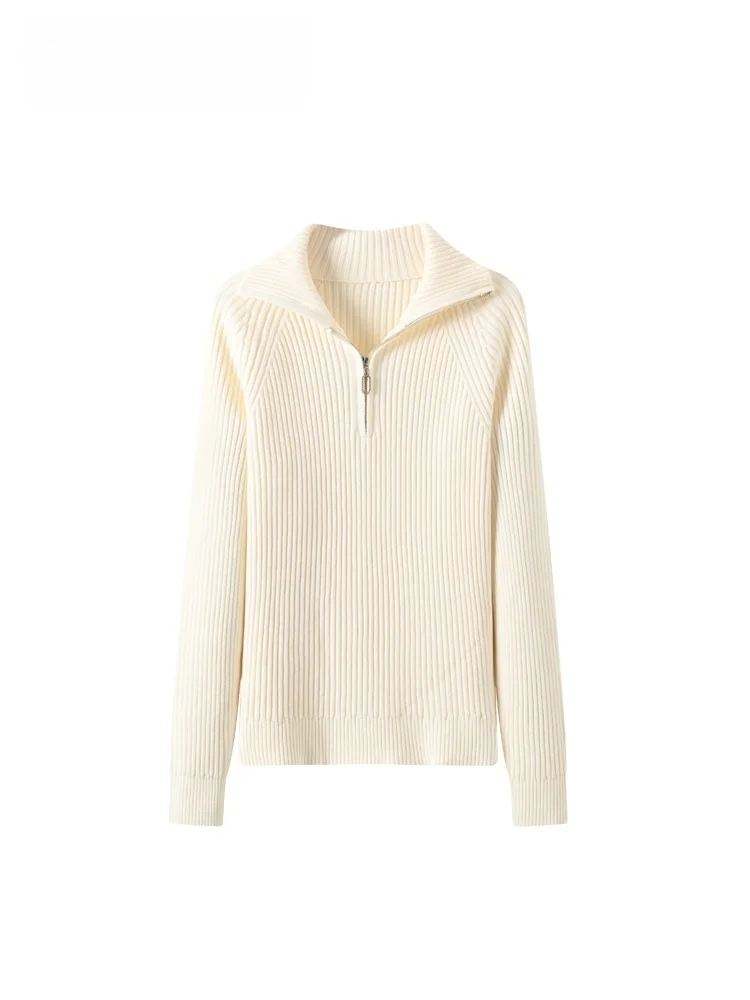 

Cara CLUB plus Size Long Sve Collared Sweater Women's Autumn Winter New Sle Lazy Sle Top for Plump Sister