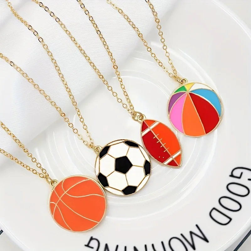 8pcs Sports Theme Baseball Football Rugby Enamel Charms Pendant for Jewelry Making DIY Necklace Bracelet Jewelry Findings