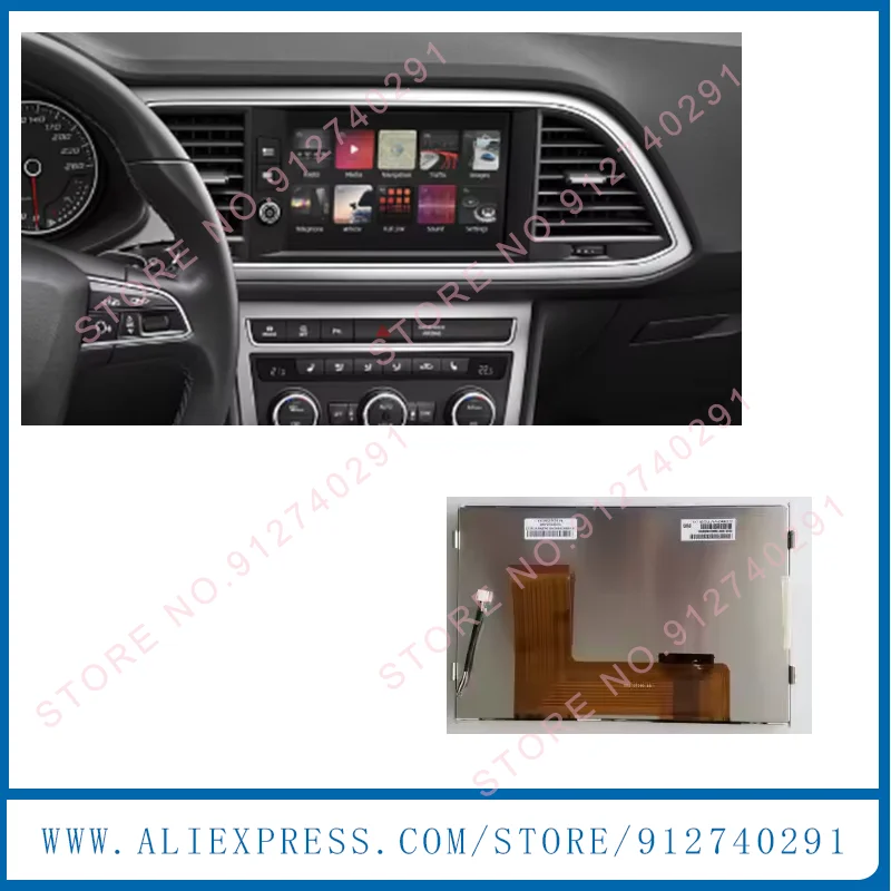 Original 8'' Inch 5F0 919 606 LCD Display Screen 5F0919606 5F0919606A For 2019 Seat Leon Car GPS DVD Audio LCD Monitor