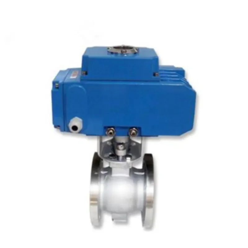 Electric Rotary Actuator Dn50 Stainless Steel Motorized Flange Butt Welding Electric Rotary Valve