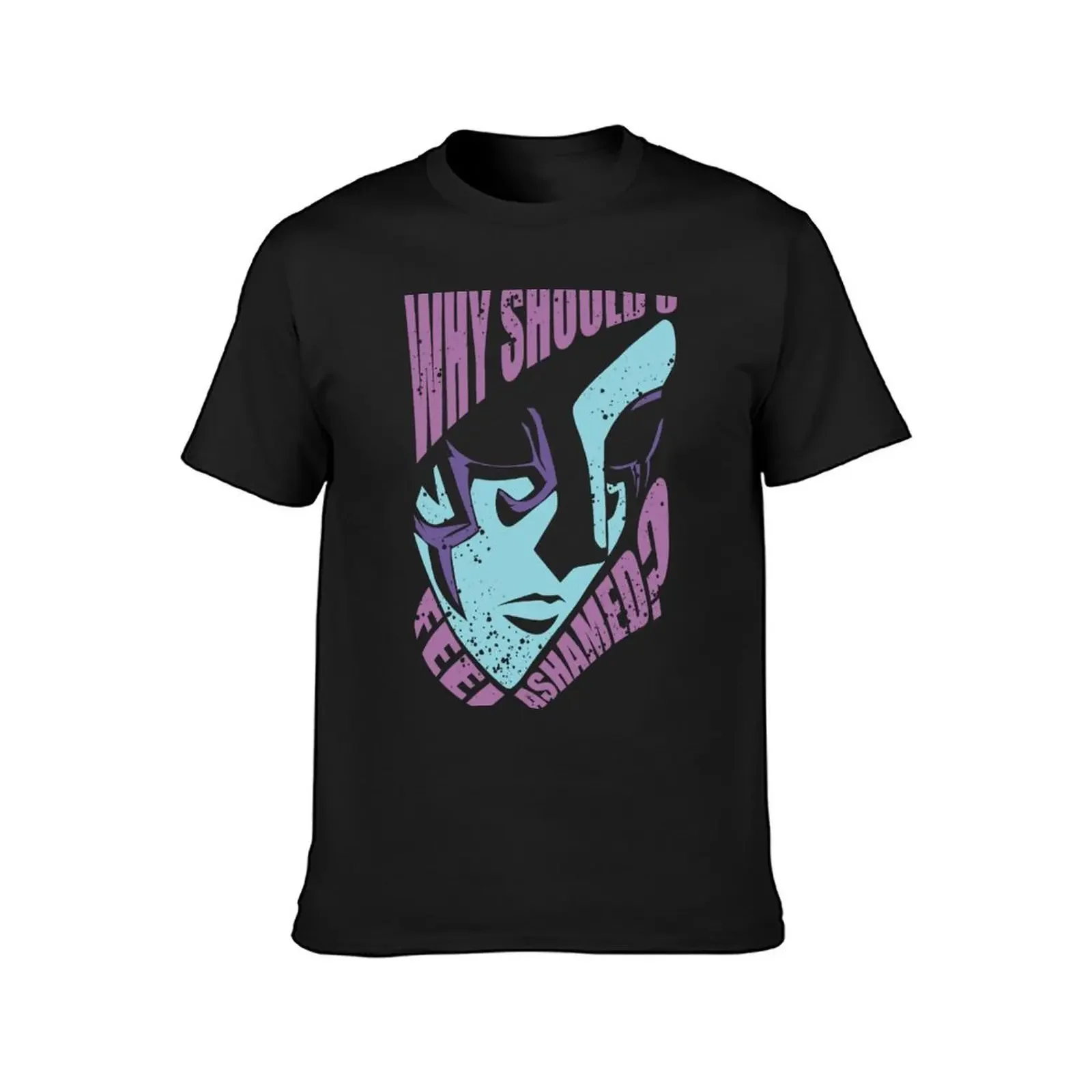 Mashle Abyss Razor Neon Aesthetic Mask - Magic and Muscles Characters Merch - Express Yourself with Anime Style T-Shirt