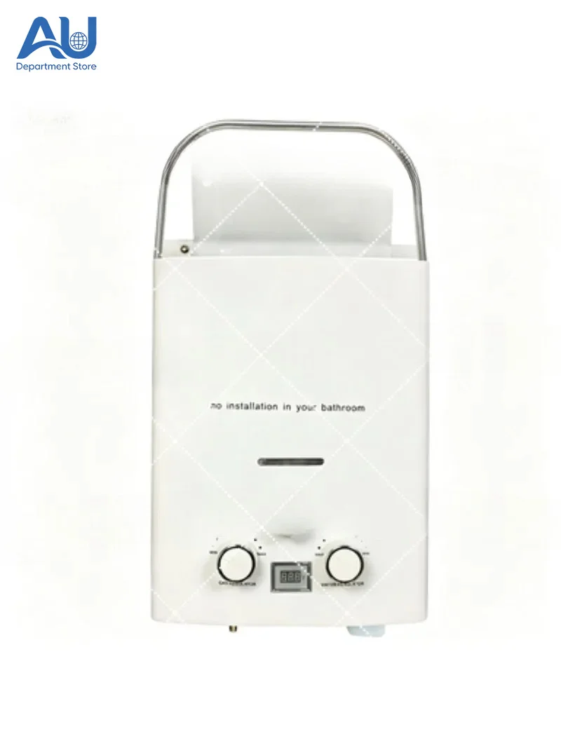 6L Propane Gas Tankless Water Heater Outdoor Camping Instant Hot Shower with Head for Car Truck Tent