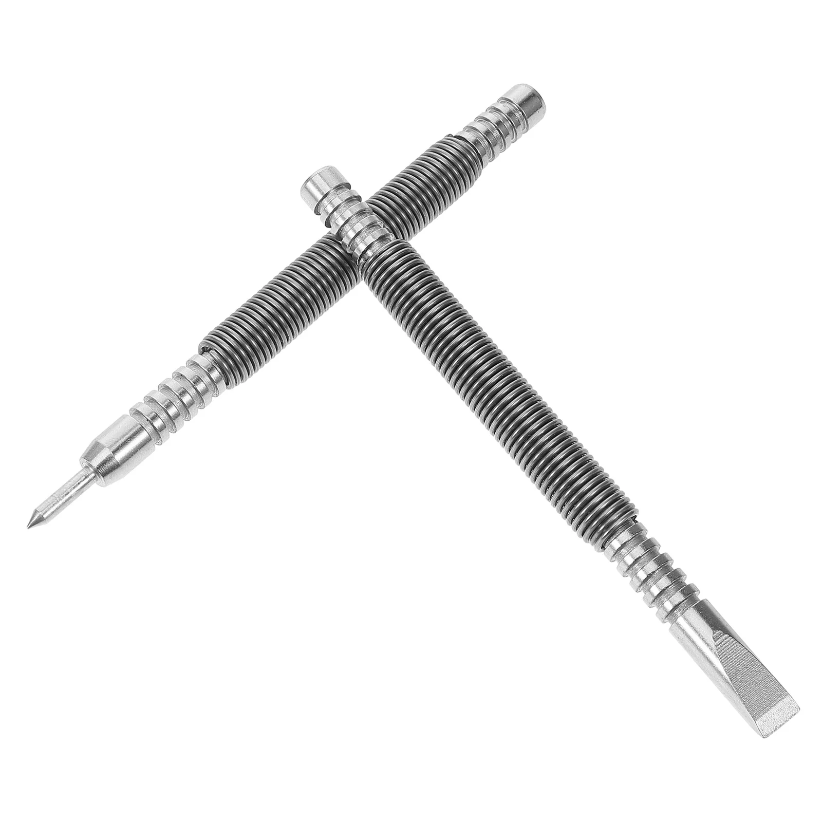 

Spring Double Nail Tool Center Punch Head Carbon Steel Tool for Metal Spring Loaded Nail Set Wood Glass Pin Punch Set