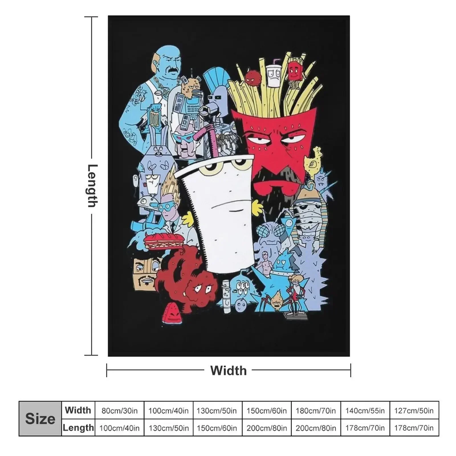 Aqua Teen Hunger Force Throw Blanket Luxury St Summer Picnic Sleeping Bag Blankets