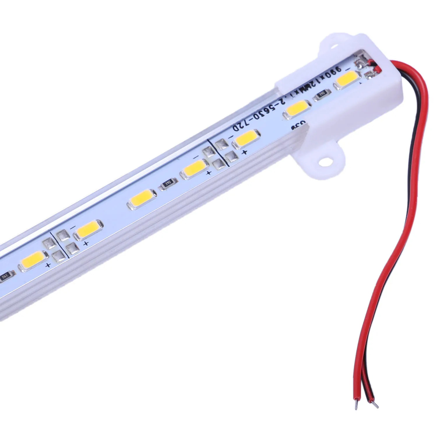 5630 SMD 하드 스트립 바 라이트, 알루미늄 경질 웜 화이트, 50cm, 12V, 36 LED